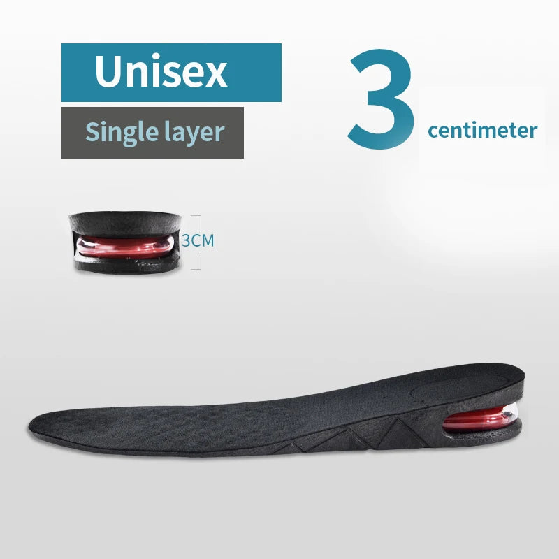 Invisible Height Increase Insole Cushion Height Adjustable Shoe Heel Insoles Insert Taller Support Absorbant Foot Care Pad