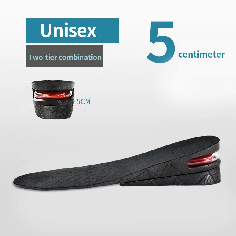 Invisible Height Increase Insole Cushion Height Adjustable Shoe Heel Insoles Insert Taller Support Absorbant Foot Care Pad