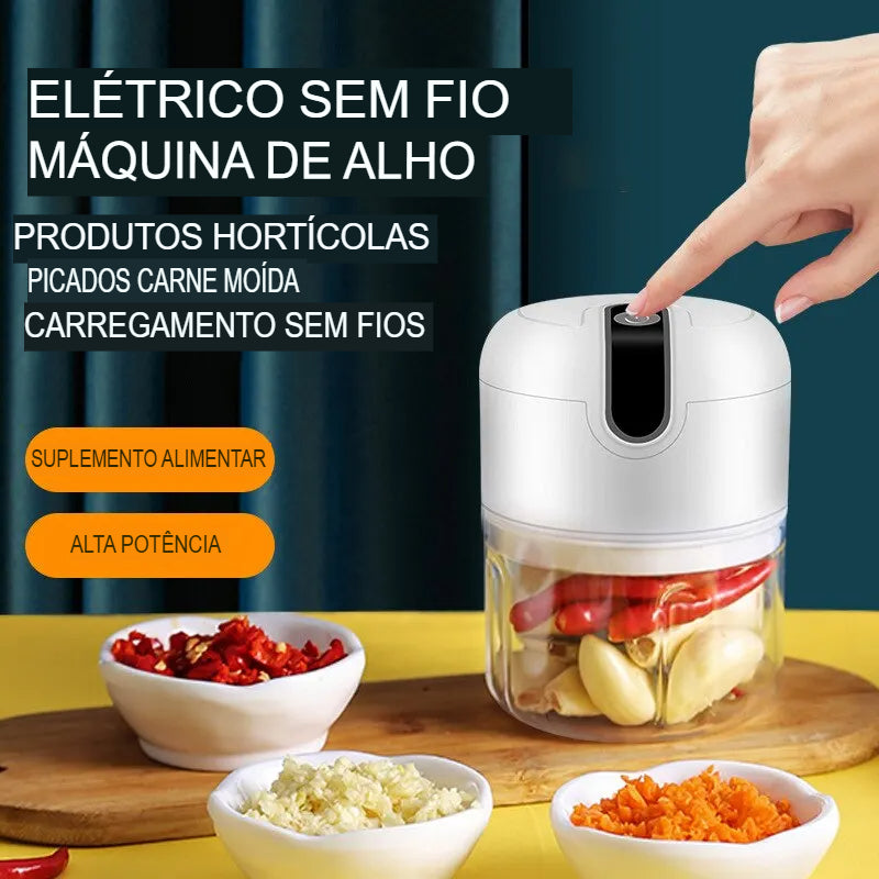 Mini Processador de Alimentos Elétrico