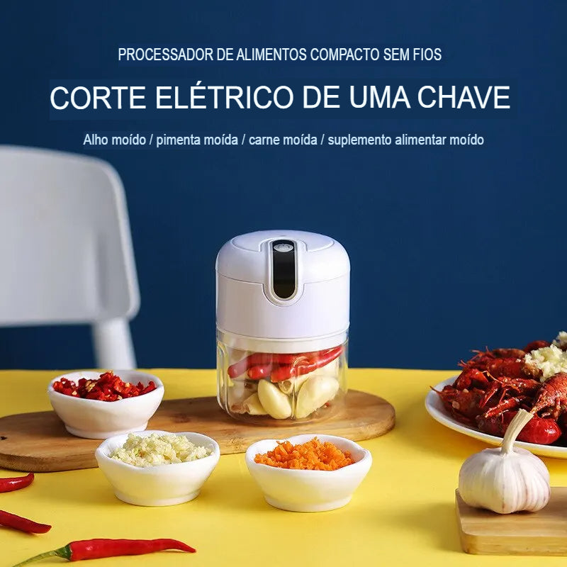 Mini Processador de Alimentos Elétrico